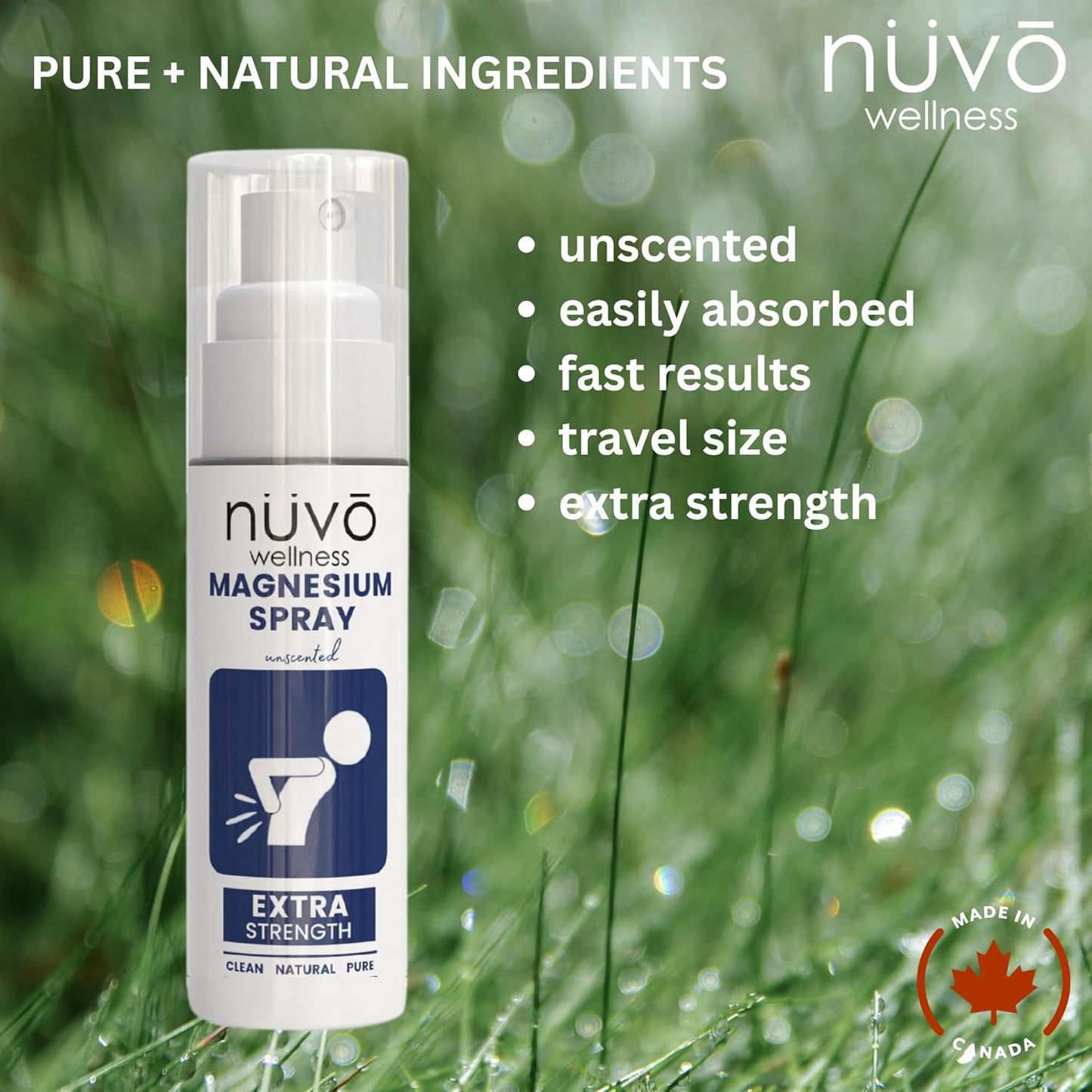 Magnesium Oil Spray Extra Strength - Unscented - Huile De Magnésium - Product of Canada 100 Ml