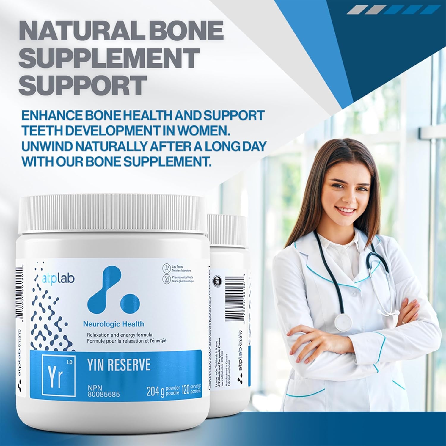 - Yin Reserve 204G Powder - Promote Relaxation and Sleep - Teeth Health and Bone Health Supplement - Heart Muscle Funtion Electrolyte Balance