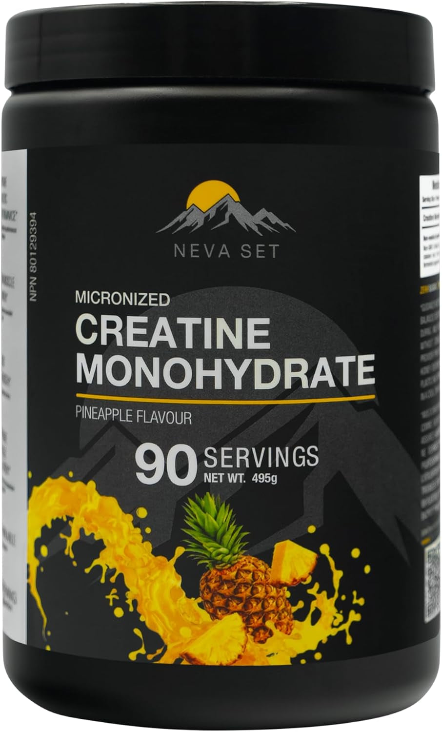 Nevaset Creatine Monohydrate, 3-Month Supply of 5000Mg Pineapple Flavor  Creatine Monohydrate! Creatine Supplement for Muscle Growth, Increased Strength, Enhanced Energy Output, Improved Athletic Performance, and Cognitive Health. 495G/90 Servings.