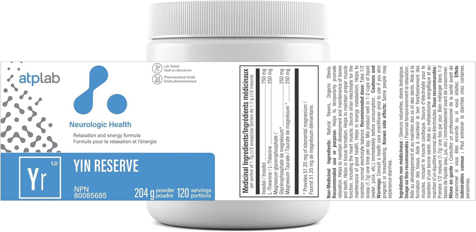 - Yin Reserve 204G Powder - Promote Relaxation and Sleep - Teeth Health and Bone Health Supplement - Heart Muscle Funtion Electrolyte Balance