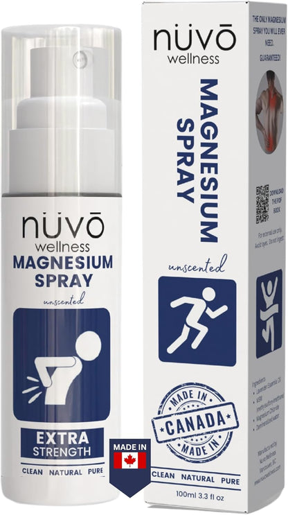 Magnesium Oil Spray Extra Strength - Unscented - Huile De Magnésium - Product of Canada 100 Ml