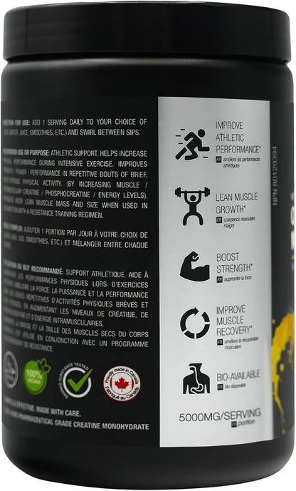 Nevaset Creatine Monohydrate, 3-Month Supply of 5000Mg Pineapple Flavor  Creatine Monohydrate! Creatine Supplement for Muscle Growth, Increased Strength, Enhanced Energy Output, Improved Athletic Performance, and Cognitive Health. 495G/90 Servings.