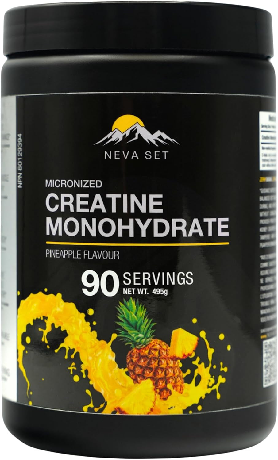 Nevaset Creatine Monohydrate, 3-Month Supply of 5000Mg Pineapple Flavor  Creatine Monohydrate! Creatine Supplement for Muscle Growth, Increased Strength, Enhanced Energy Output, Improved Athletic Performance, and Cognitive Health. 495G/90 Servings.