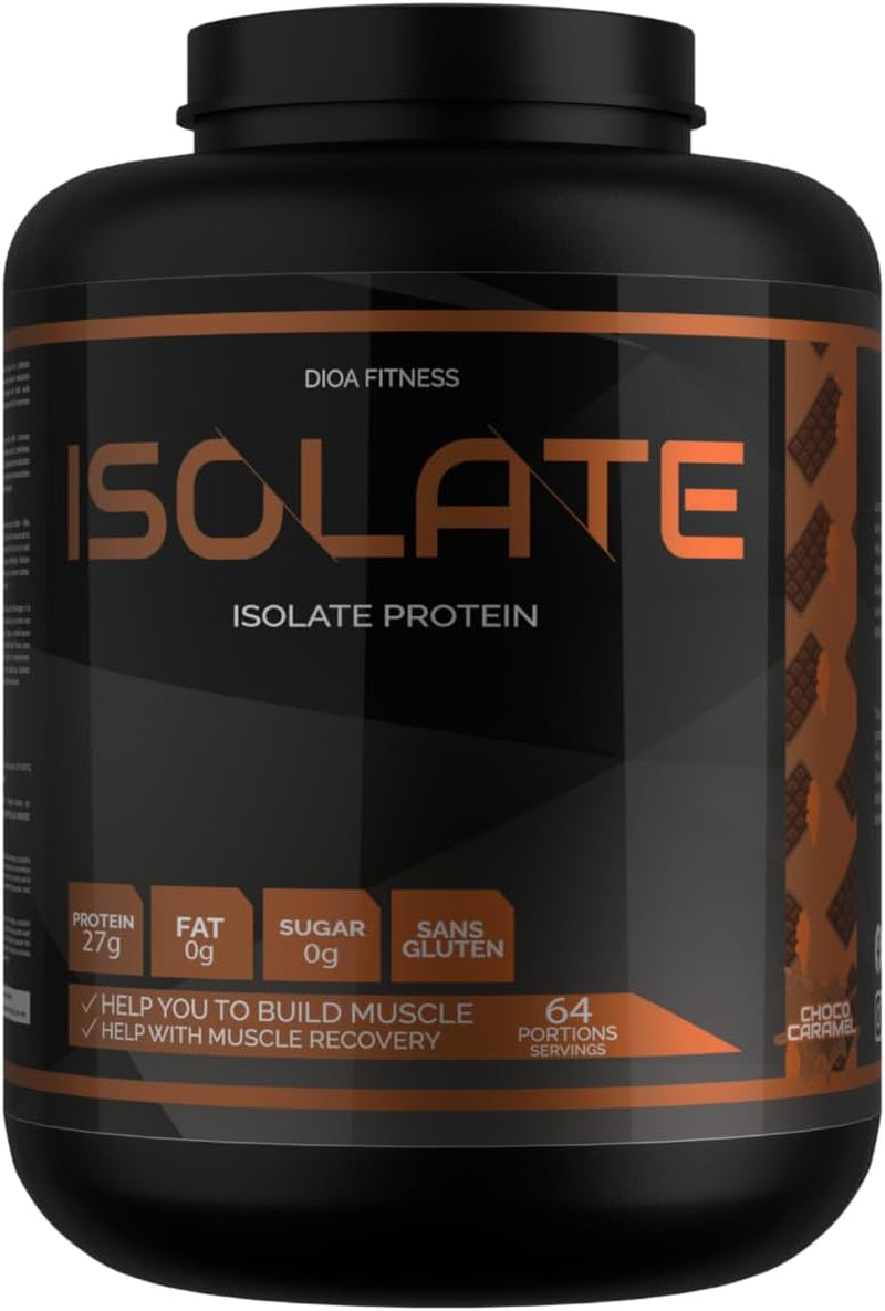 DIOA Fitness - Isolate 1Kg - Whey Protein Isolate, 32 Servings (Choco Caramel)