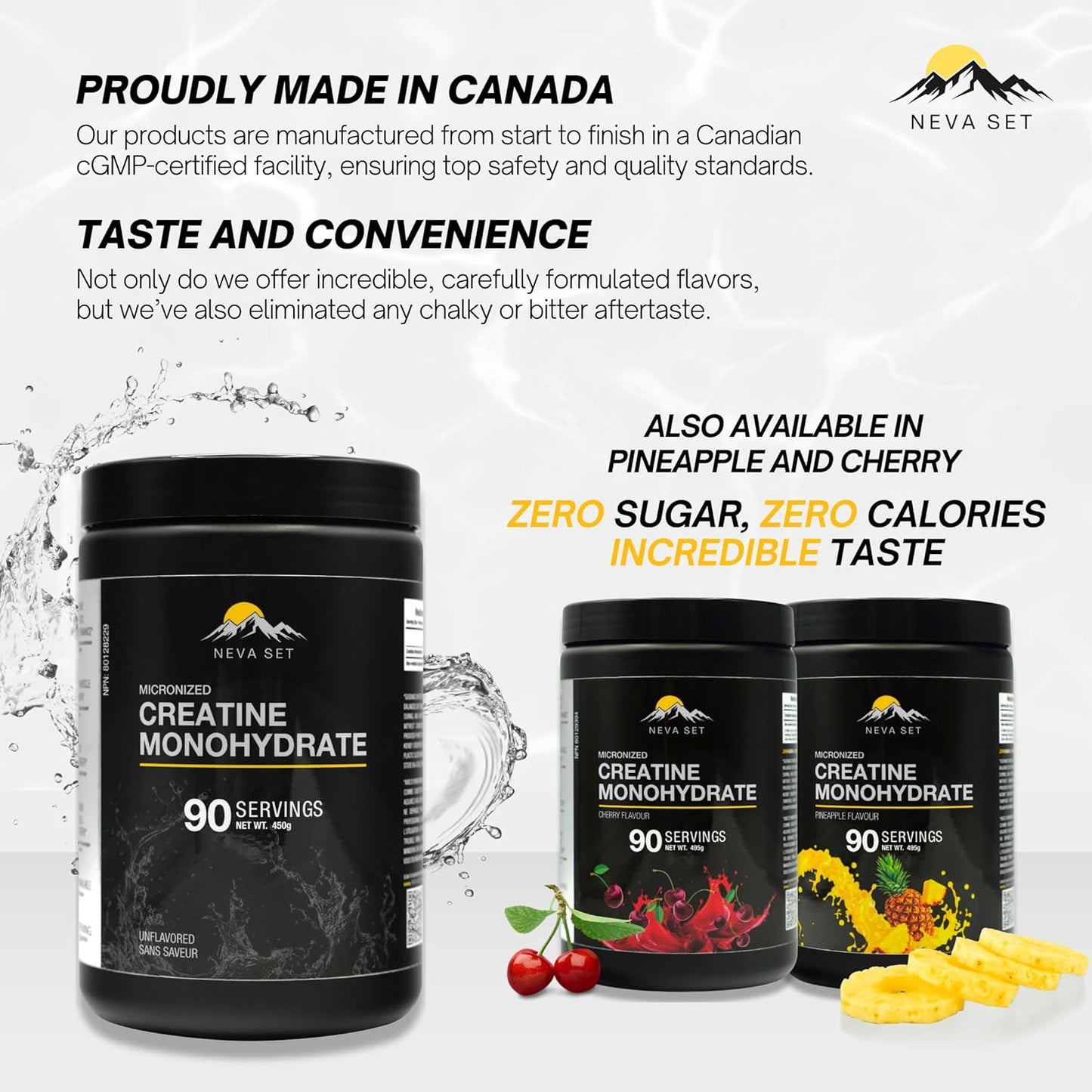 Nevaset Creatine Monohydrate, 3-Month Supply of 5000Mg Pineapple Flavor  Creatine Monohydrate! Creatine Supplement for Muscle Growth, Increased Strength, Enhanced Energy Output, Improved Athletic Performance, and Cognitive Health. 495G/90 Servings.